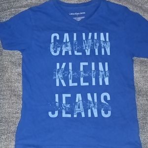 Calvin Klein, toddler shirt, blue, 4